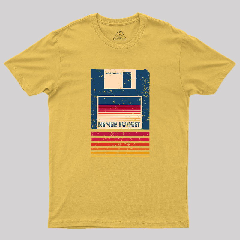 Never Forget Floppy Disk Geek T-Shirt