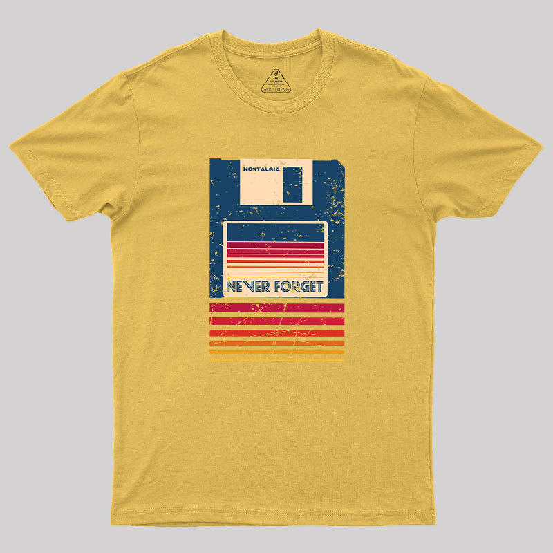 Never Forget Floppy Disk Geek T-Shirt