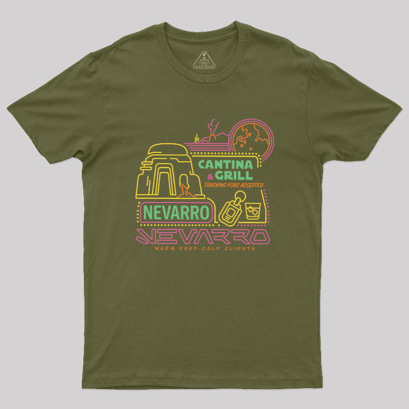 The Bounty Hunter's Cantina Neon Sign Geek T-Shirt