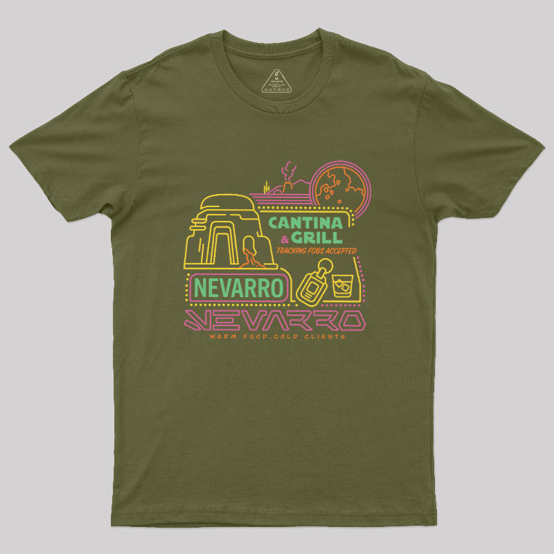 The Bounty Hunter's Cantina Neon Sign Geek T-Shirt