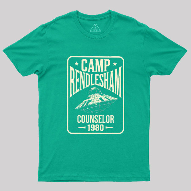 Camp Rendlesham Counselor 1980 UFO Geek T-Shirt