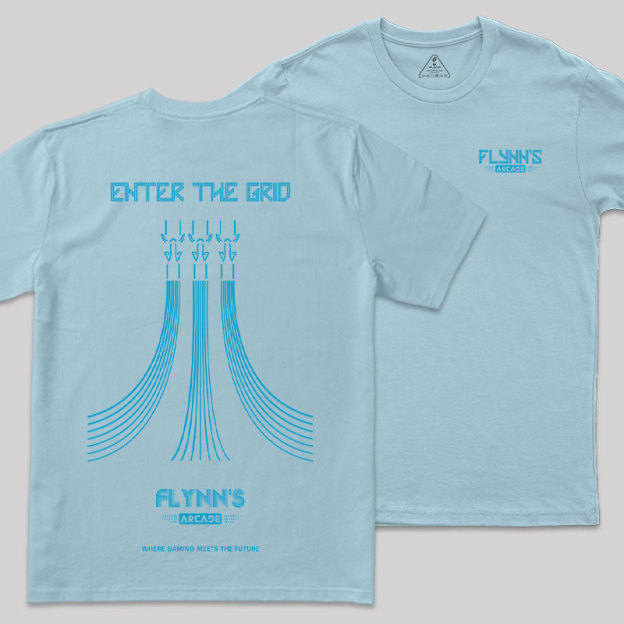 Enter The Grid Front and Back Printing Geek T-Shirt