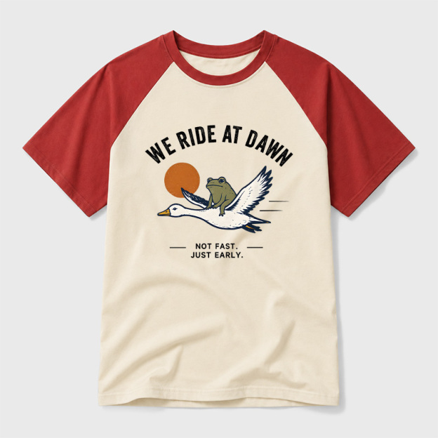 We Ride at Dawn Geek Retro Raglan T-Shirt