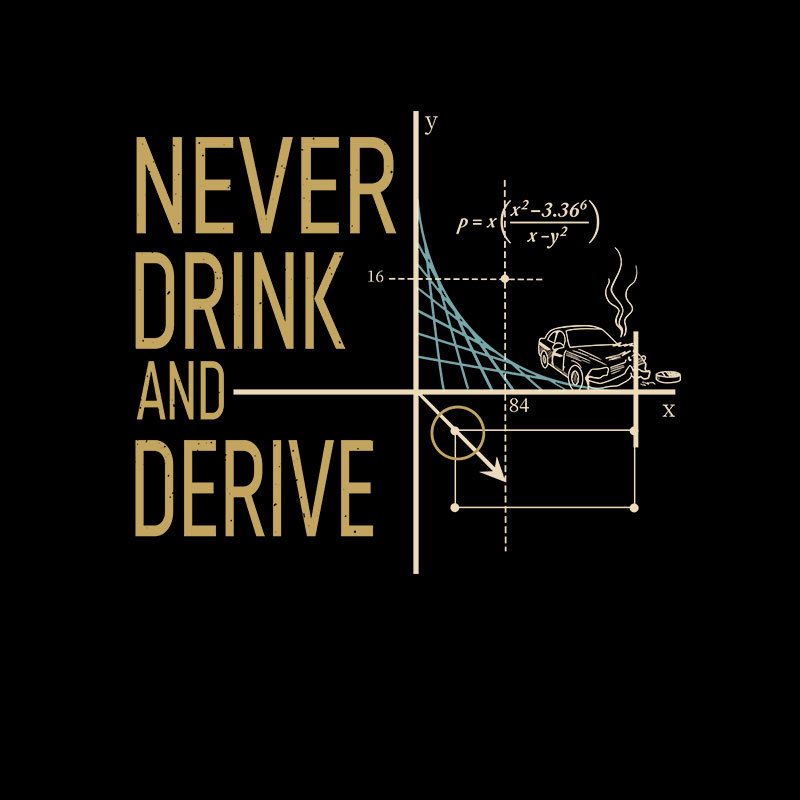 Never Drink and Derive Geek T-Shirt
