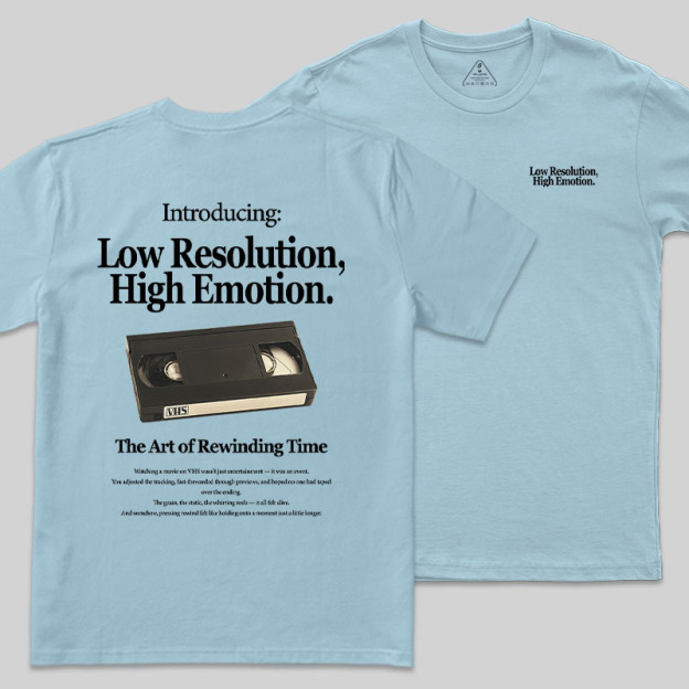 Low Resolution High Emotion Front and Back Printing Geek T-Shirt