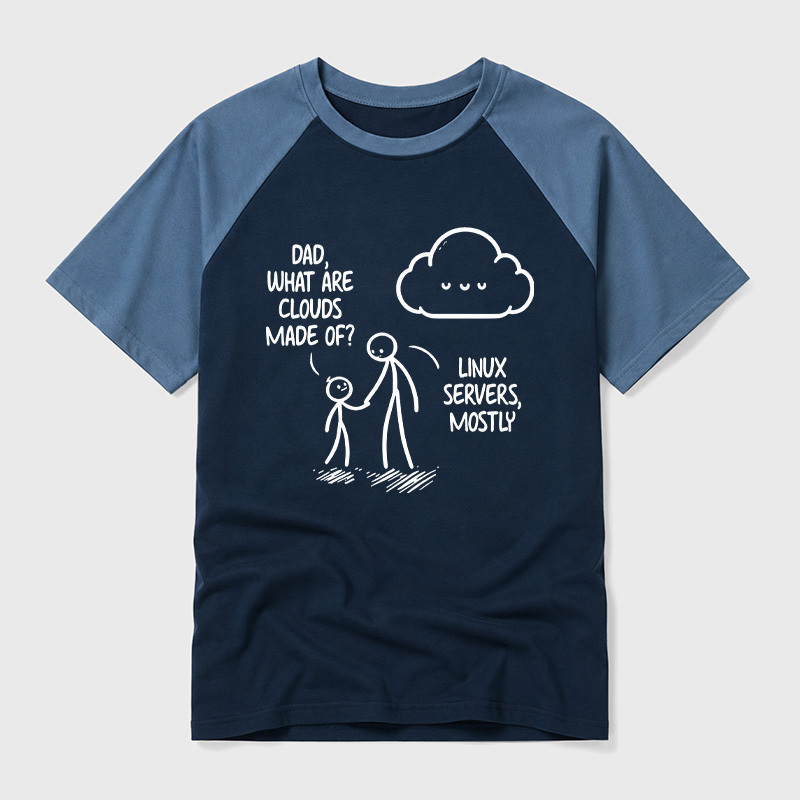 What Are Clouds Made Of Geek Retro Raglan T-Shirt