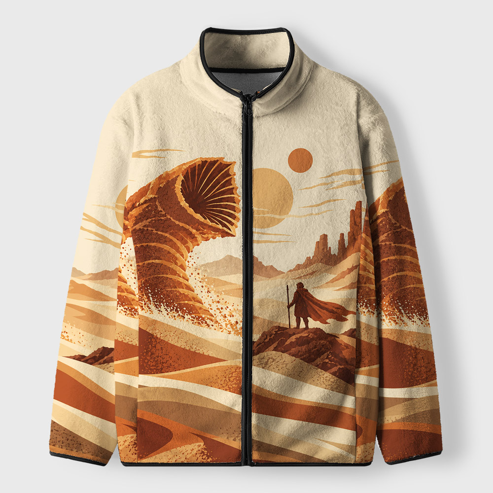 Desert Wanderer & The Leviathan Geek Polar Fleece Full-Zip Jacket