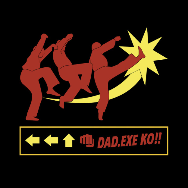 Dad EXE KO Game Combo Geek T-Shirt