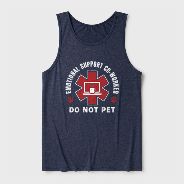Emotional Support Co-worker Ultra Soft Heather Tank