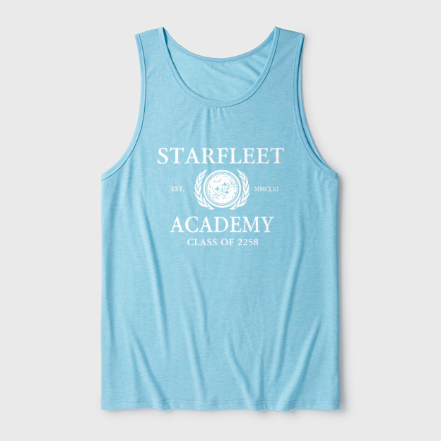 Starfleet Acadmey Class Of 2258 White Ultra Soft Heather Tank