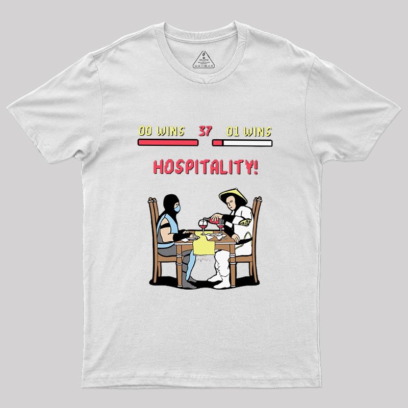 Fighting Game Rivals At Dinner Geek T-Shirt