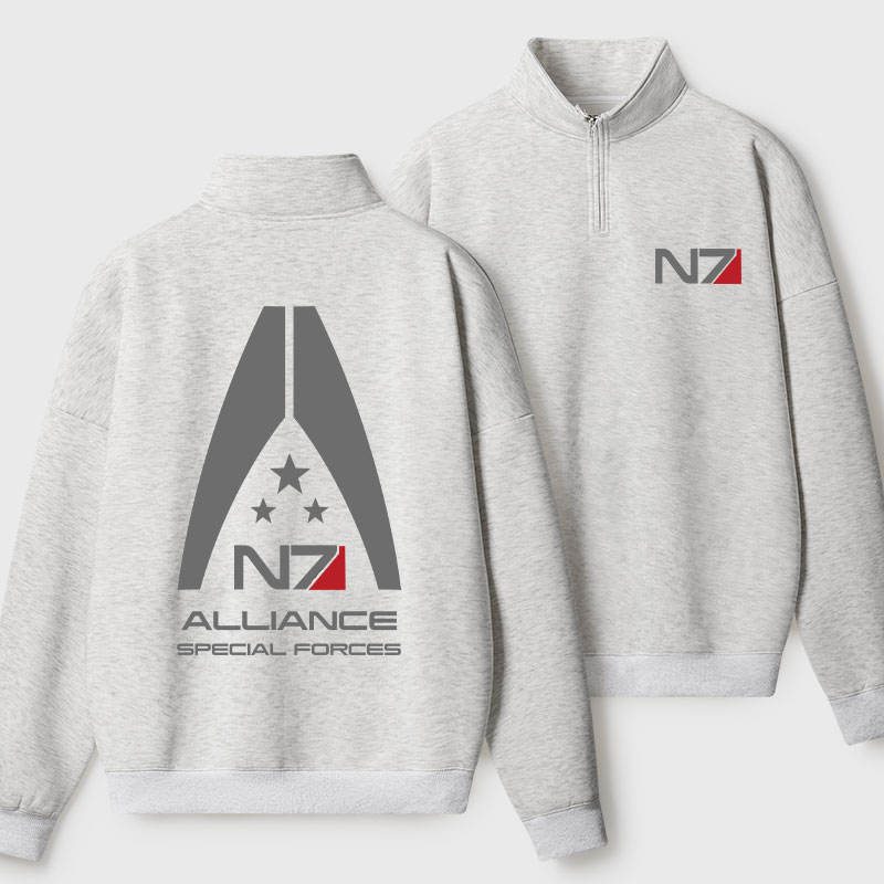 Video Games N7 Geek Fleece Quarter-Zip Pollover