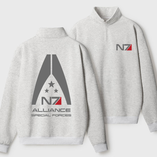 Video Games N7 Geek Fleece Quarter-Zip Pollover