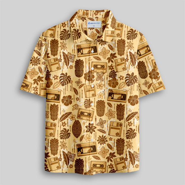 Tropical Rewind Button Up Pocket Shirt