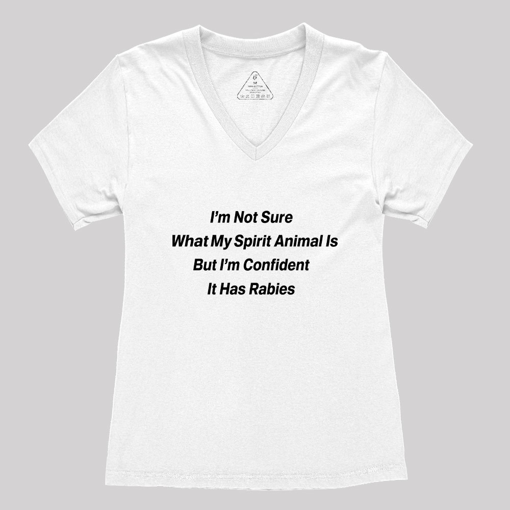 Im Not Sure What My Spirit Animal Is Geek Women's V-Neck T-shirt