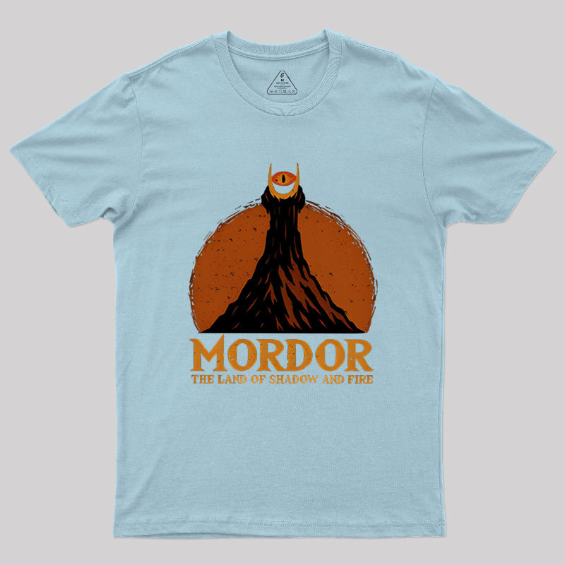 Mordor The Land Of Shadow And Fire Geek T-Shirt