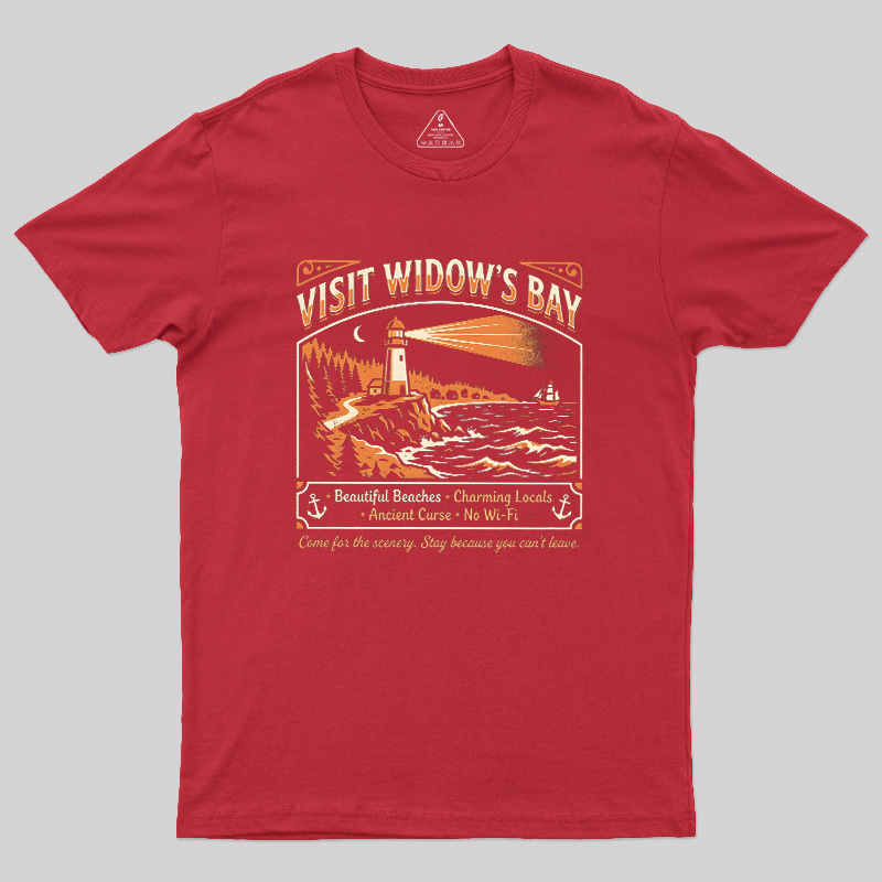 Cursed Coastal Town Vintage Travel Geek T-Shirt