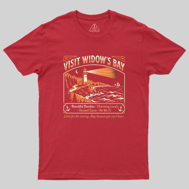 Cursed Coastal Town Vintage Travel Geek T-Shirt
