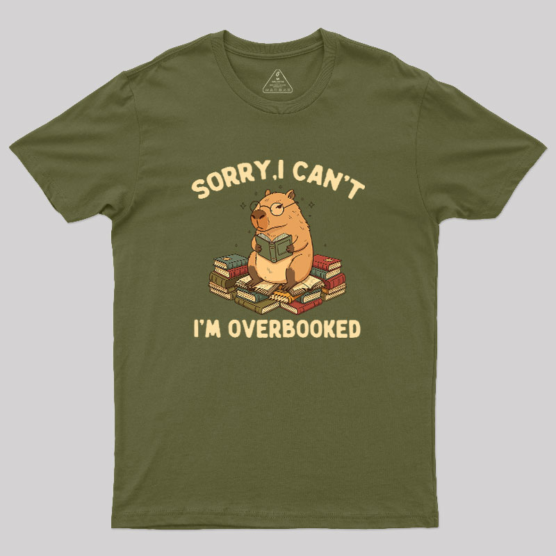 Overbooked Capybara Geek T-Shirt