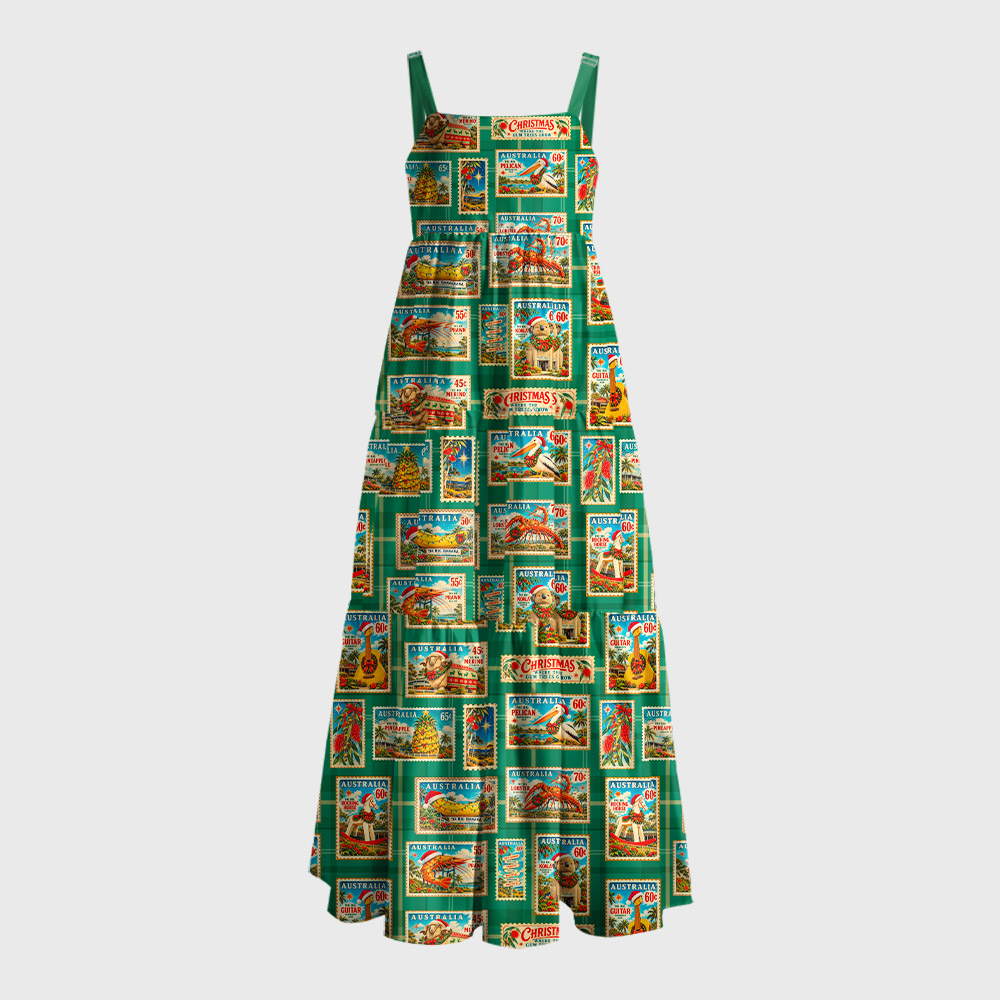 Postal Party Geek Tiered Cami Maxi Dress