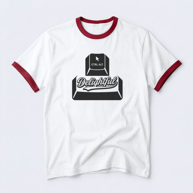 Ctrl Alt Delightful Geek Retro Ringer T-Shirt