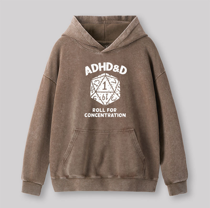 ADHD&D Geek Washed Hoodie