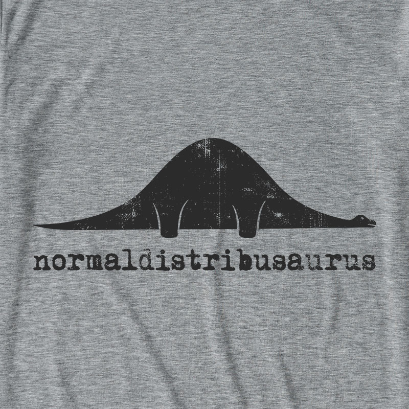 Normal Distribution Dinosaur Ultra Soft Heather Tee