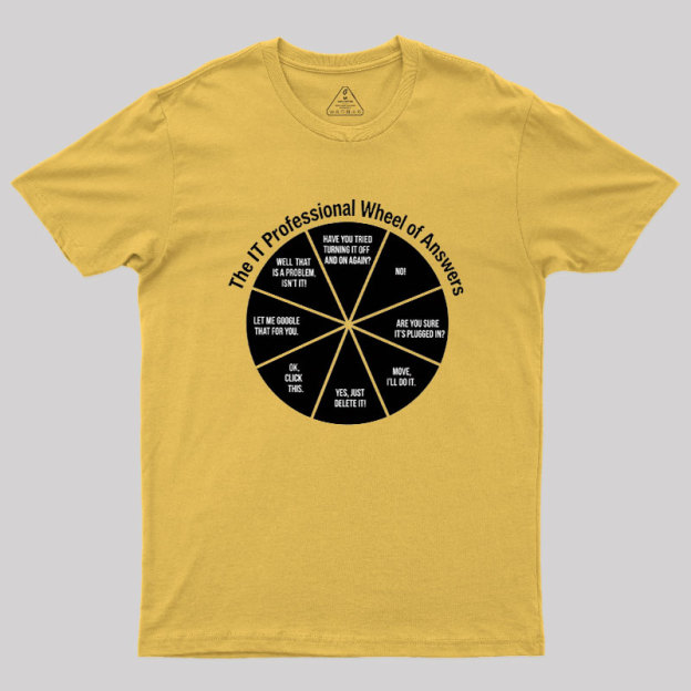 The IT Answer Wheel Geek T-Shirt