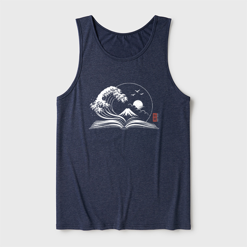 The Great Wave of Knowledge Ultra Soft Heather Tank