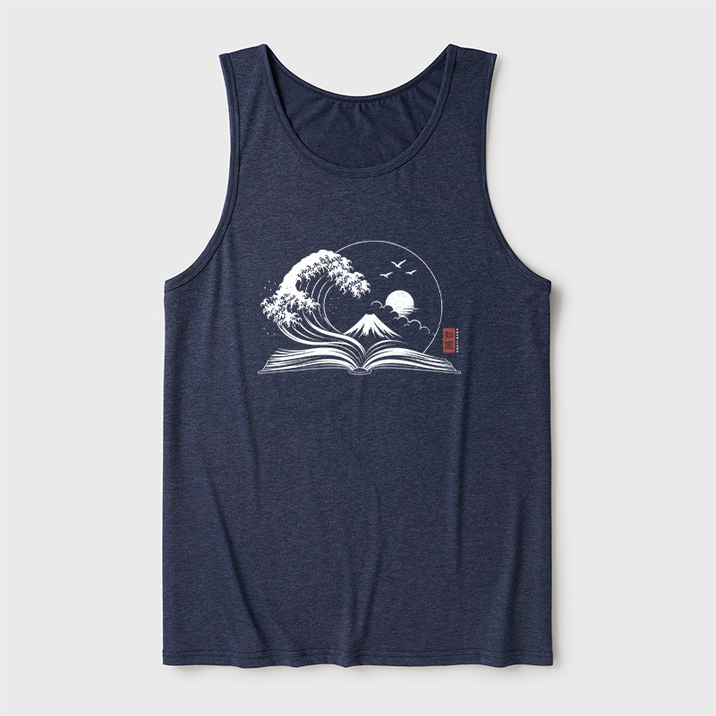 The Great Wave of Knowledge Ultra Soft Heather Tank