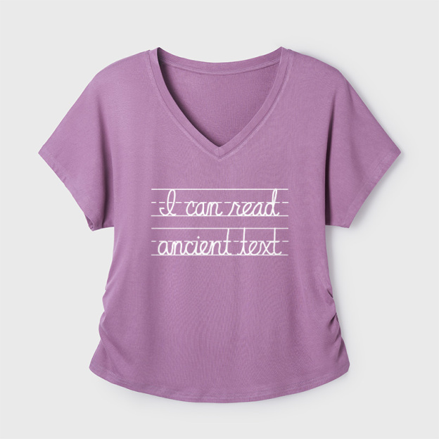I Can Read Ancient Geek Dolman Sleeve V-Neck Shirt