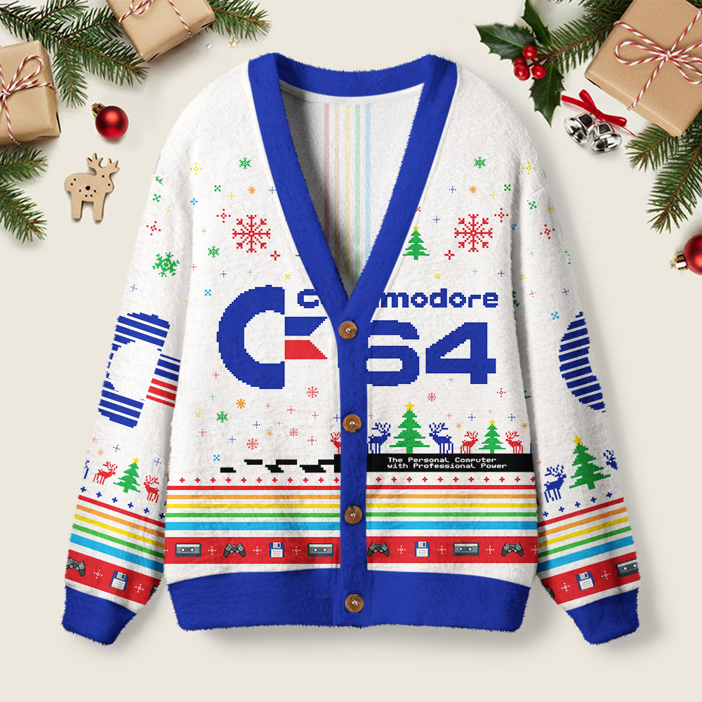 Commodore 64 Geek Ugly Cardigan Sweaters