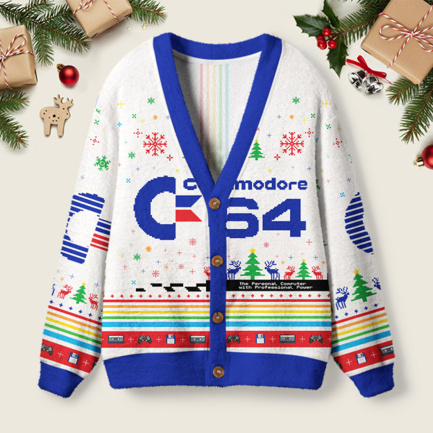 Commodore 64 Geek Ugly Cardigan Sweaters