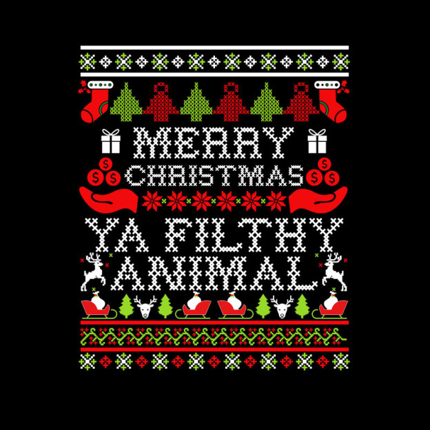 Merry Christmas Ya Filthy Animal Geek T-Shirt