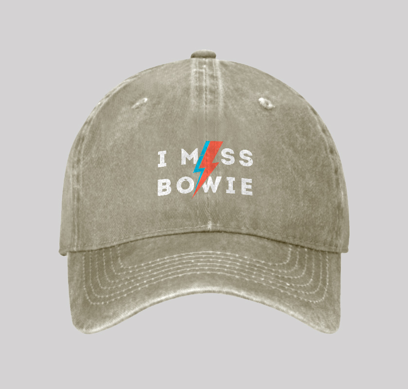 I Miss Bowie Washed Vintage Baseball Cap