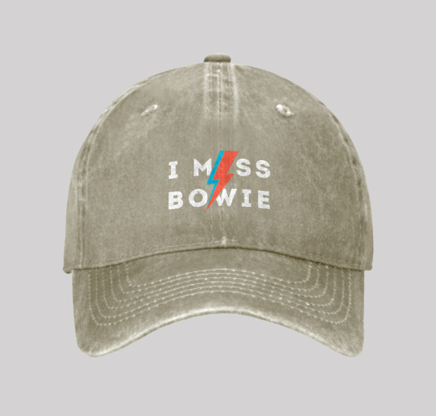 I Miss Bowie Washed Vintage Baseball Cap