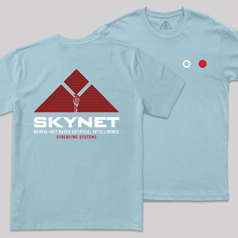 Skynet Rising Front and Back Printed Geek T-Shirt