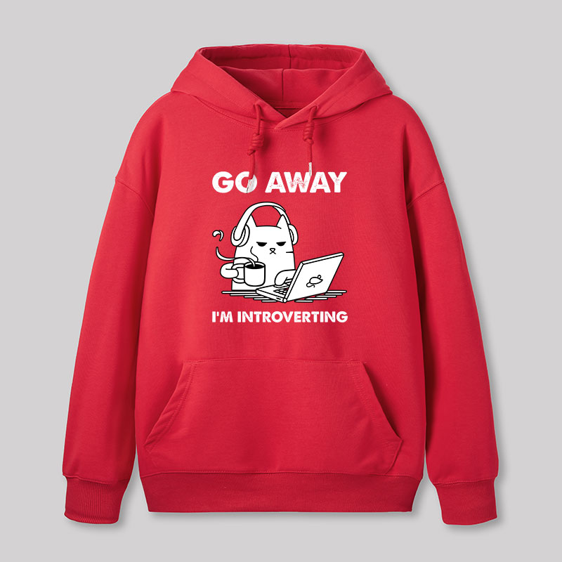 Go Away I'm Introverting Geek Hoodie
