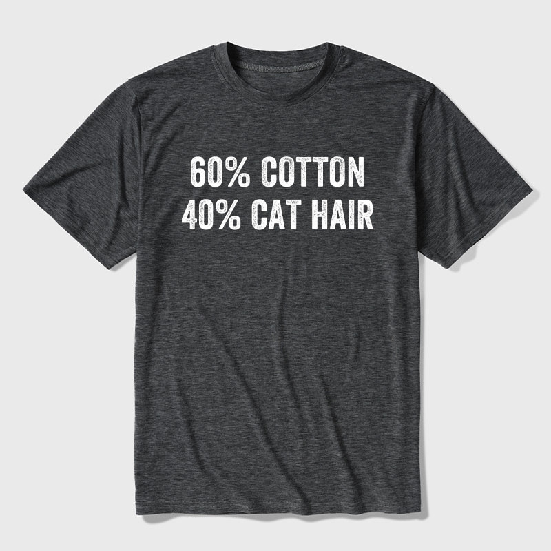 60 Cotton 40 Cat Hat Ultra Soft Heather Tee