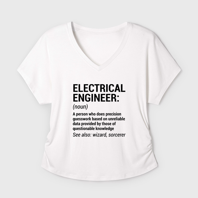 Funny Electrical Engineer Geek Dolman Sleeve V-Neck Shirt