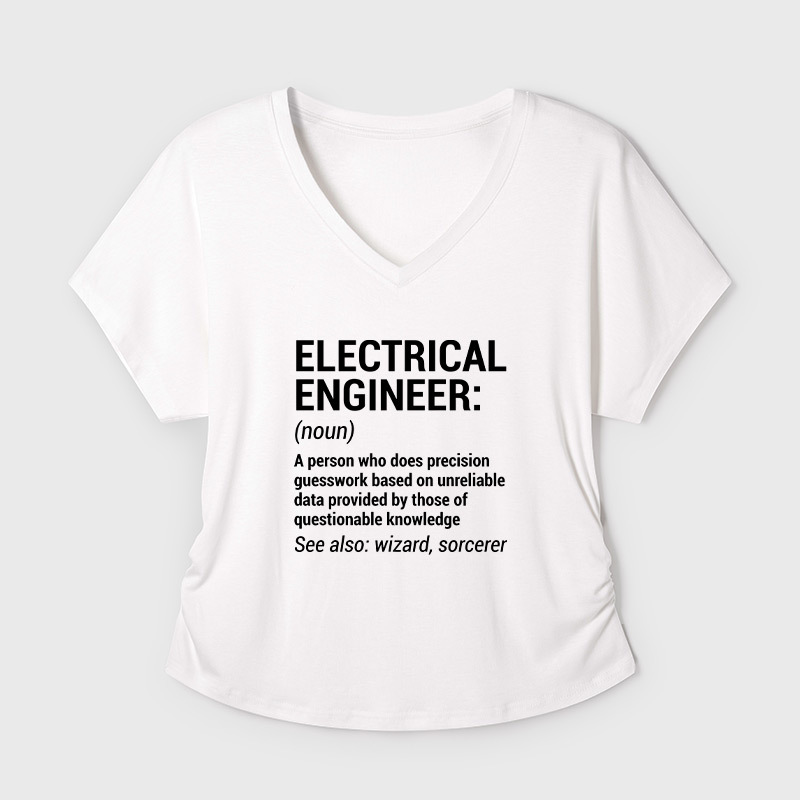 Funny Electrical Engineer Geek Dolman Sleeve V-Neck Shirt