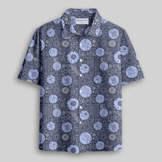 Microscopic Cosmos Button Up Pocket Shirt
