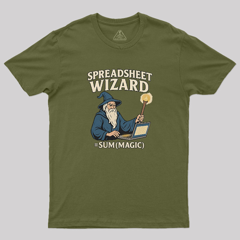 Spreadsheet Wizard Geek T-Shirt