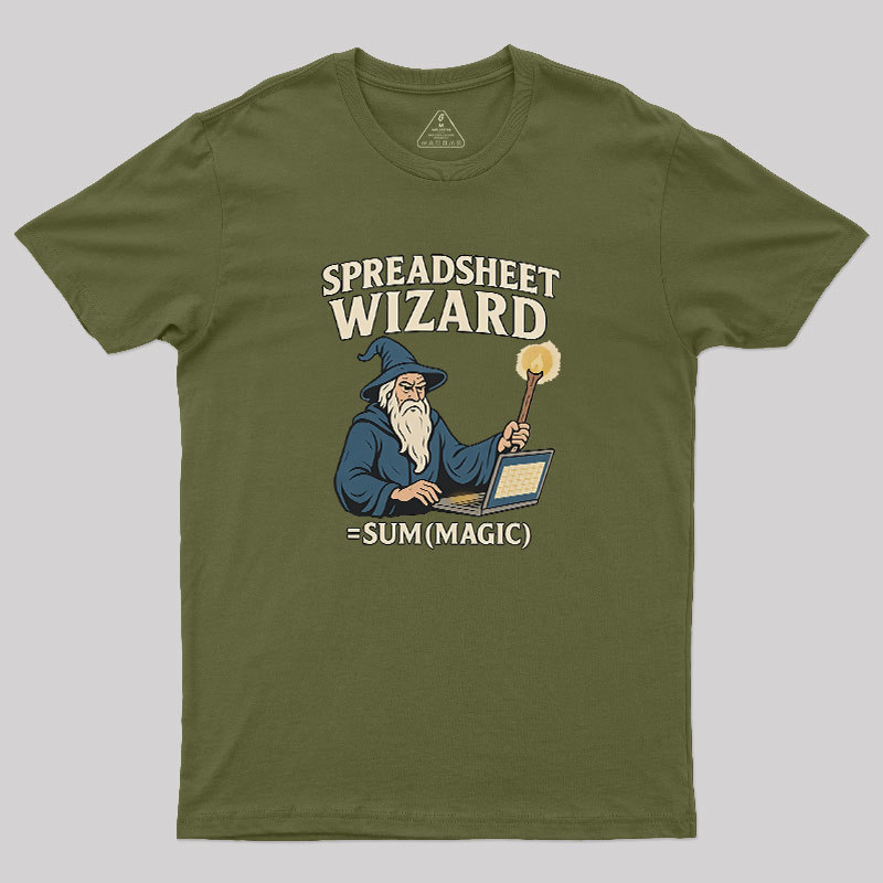 Spreadsheet Wizard Geek T-Shirt