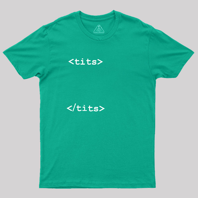 HTML Boobs Tag Geek T-Shirt