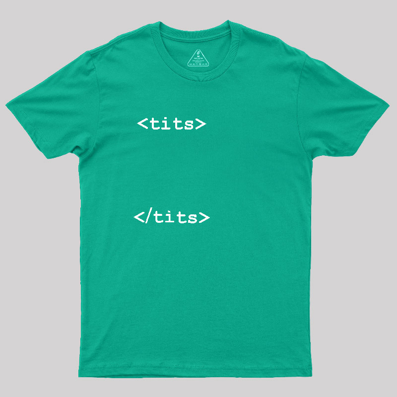 HTML Boobs Tag Geek T-Shirt