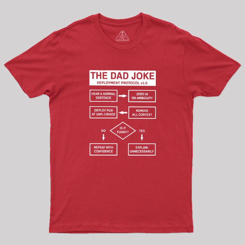 Dad Jokes Cringe Deployment Protocol Geek T-Shirt