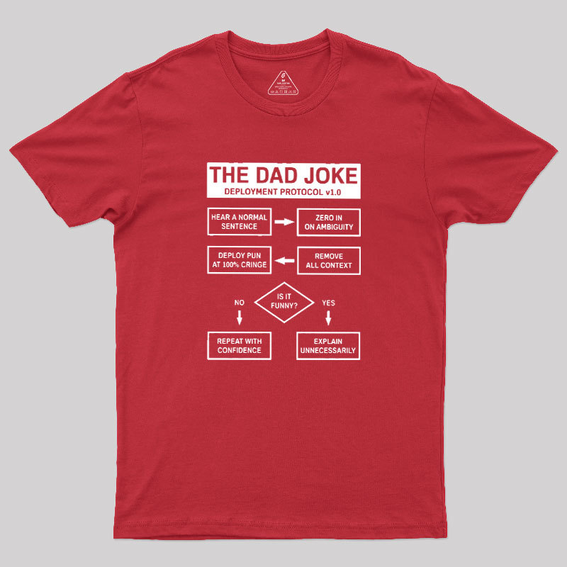 Dad Jokes Cringe Deployment Protocol Geek T-Shirt