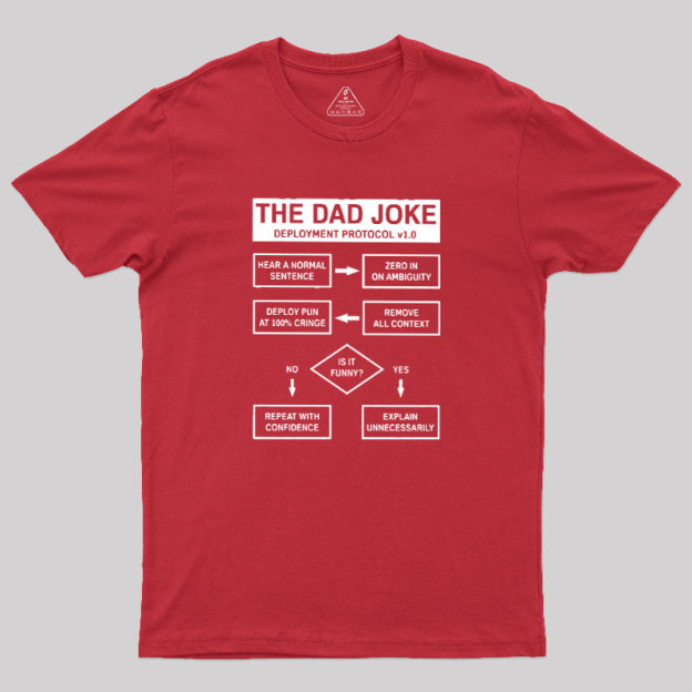 Dad Jokes Cringe Deployment Protocol Geek T-Shirt