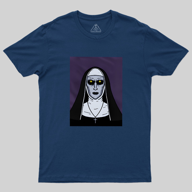 Macabre Nun Dark Horror Cartoon Geek T-Shirt